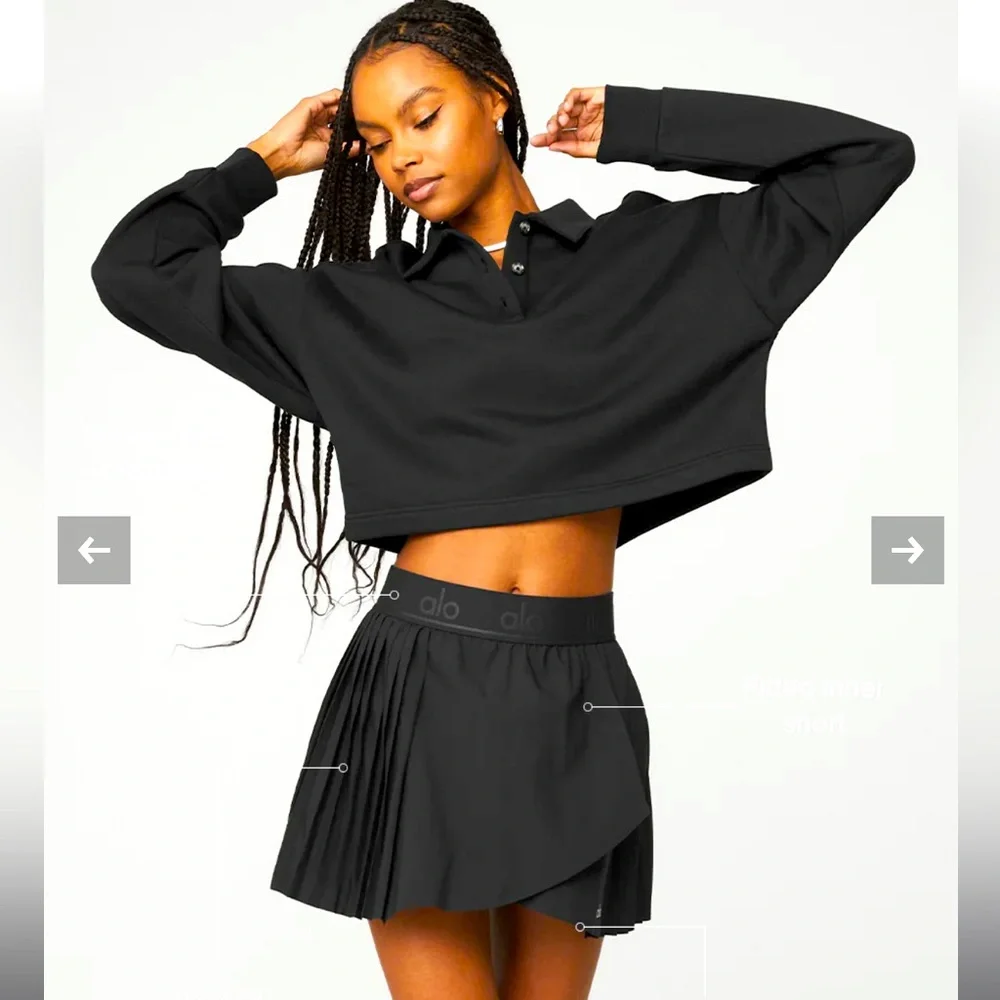 ALO Yoga Black Mini Skirt